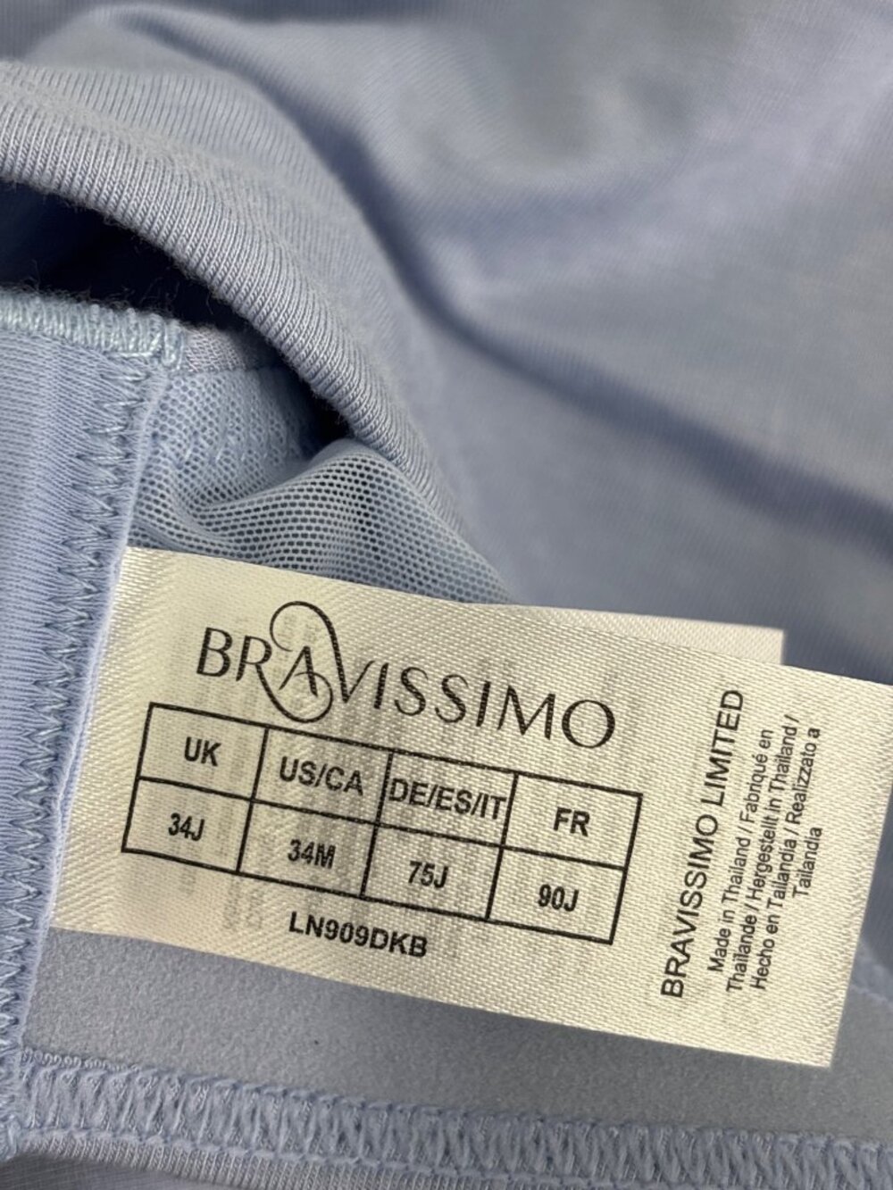 Bravissimo Ultimate Comfort Bra Wirefree Dusky Blue Size 34M NEW - Picture 6 of 6